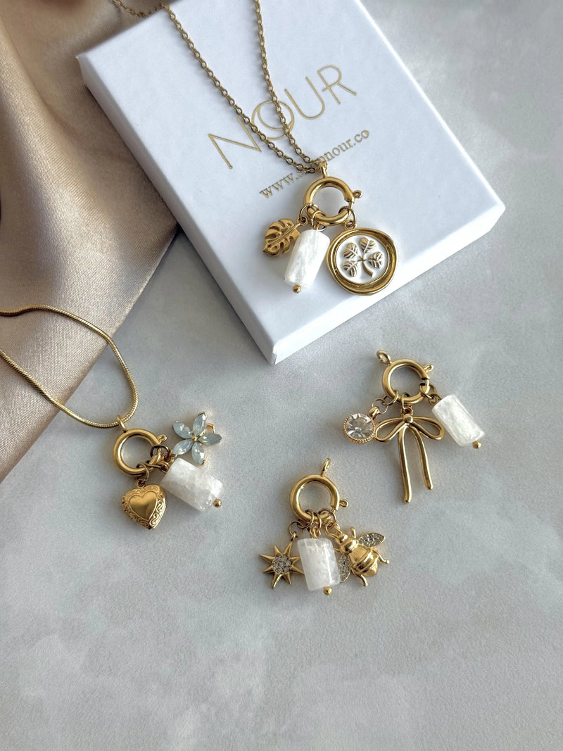 Moonstone Charm Necklaces