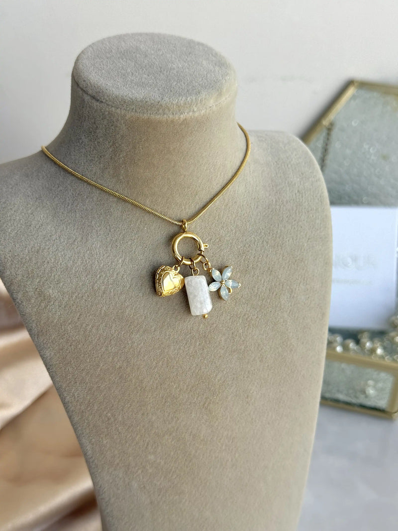 Moonstone Charm Necklaces