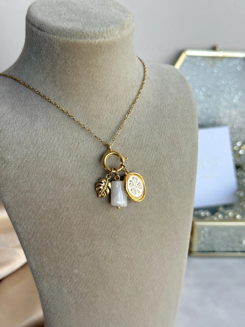 Moonstone Charm Necklaces