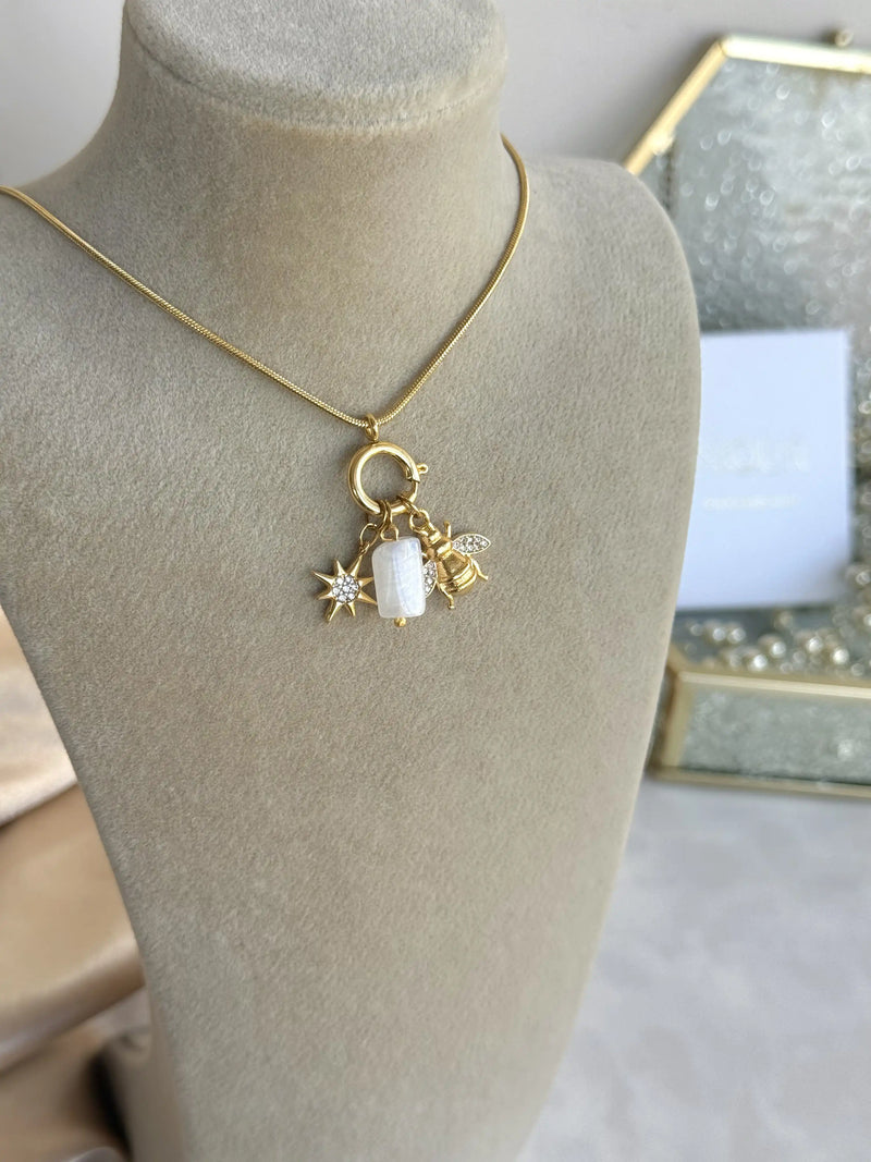 Moonstone Charm Necklaces
