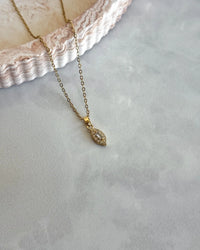Minimal Oval Stone Necklace - thumbnail 2