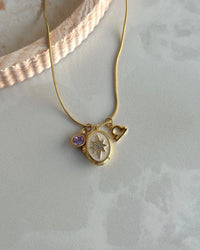 October Birth Month Zodiac Locket Necklace - thumbnail 2