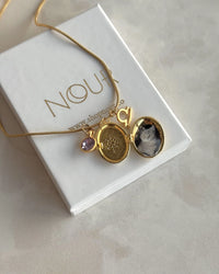 October Birth Month Zodiac Locket Necklace - thumbnail 3
