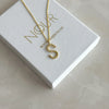 925 Sterling Silver | Round Stone-Set Initial Necklace