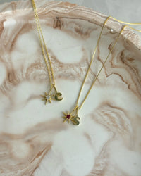925 Sterling Silver | North Star Birthstone Initial Necklace - thumbnail 4