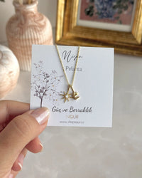 925 Sterling Silver | North Star Birthstone Initial Necklace - thumbnail 5