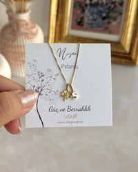 925 Sterling Silver | Clover Birthstone Initial Necklace - thumbnail 6