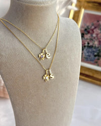 925 Sterling Silver | Clover Birthstone Initial Necklace - thumbnail 1