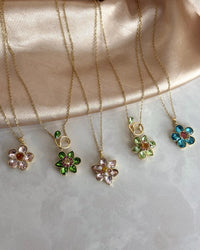 Emerald Green Flower Authentic Necklace - thumbnail 3
