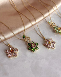 Emerald Green Flower Authentic Necklace - thumbnail 4