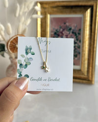 925 Sterling Silver | Mini Star Birthstone Initial Necklace - thumbnail 6