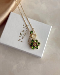 Emerald Green Flower Authentic Necklace - thumbnail 2