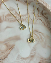 925 Sterling Silver | Daffodil Birthstone Initial Necklace - thumbnail 5