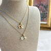 925 Sterling Silver | Daffodil Birthstone Initial Necklace