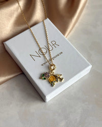 Colorful Ring Charm Necklace - thumbnail 1