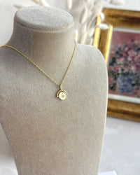 925 Sterling Silver | Spinning Star Necklace with Initial on the Back - thumbnail 2