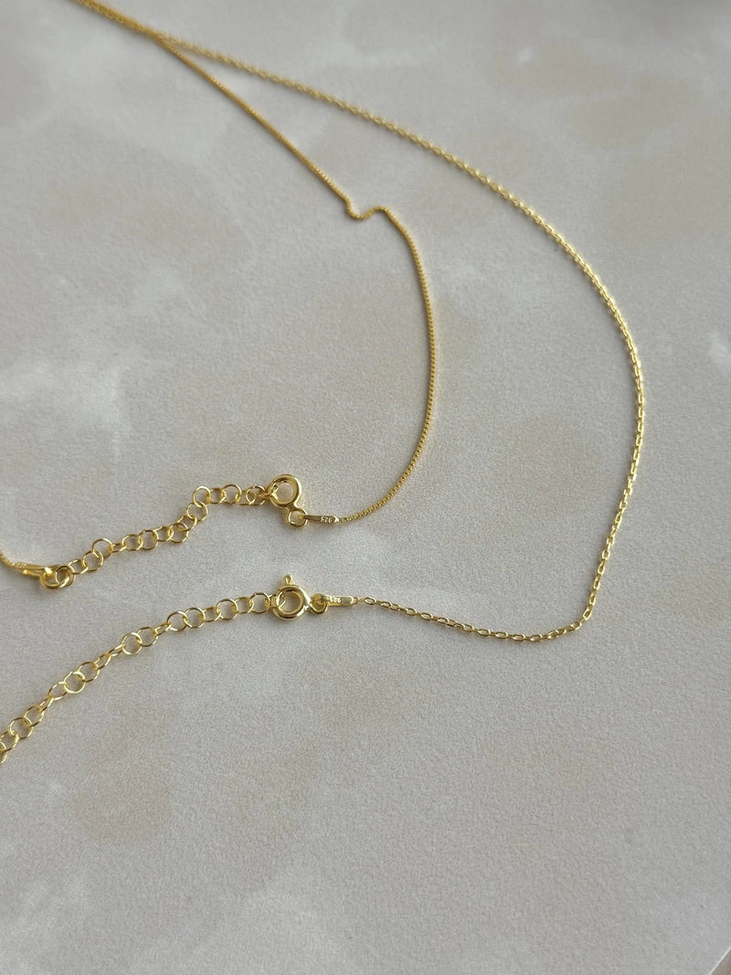 925 Sterling Silver | Minimal Baguette Stone Necklace