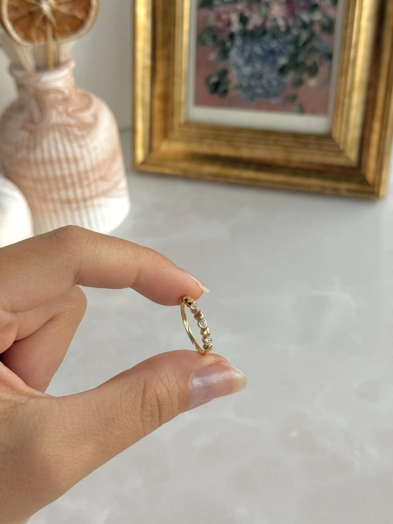 925 Sterling Silver | Heart Birthstone Ring