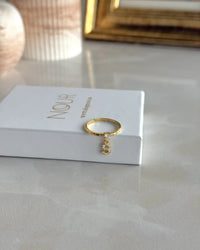 925 Sterling Silver | Initial Birthstone Ring - thumbnail 1