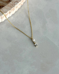 925 Sterling Silver | Pearl and Stone Necklace - thumbnail 1