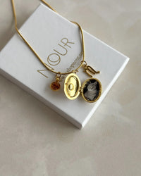 November Birth Month Zodiac Locket Necklace - thumbnail 2