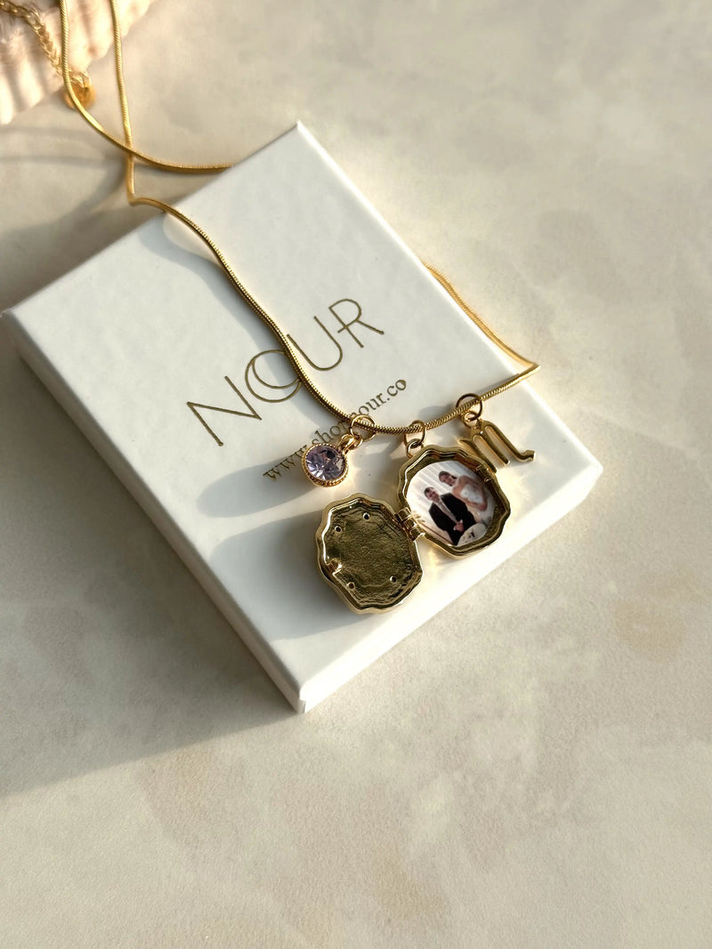 October Scorpio Birth Month Zodiac Locket