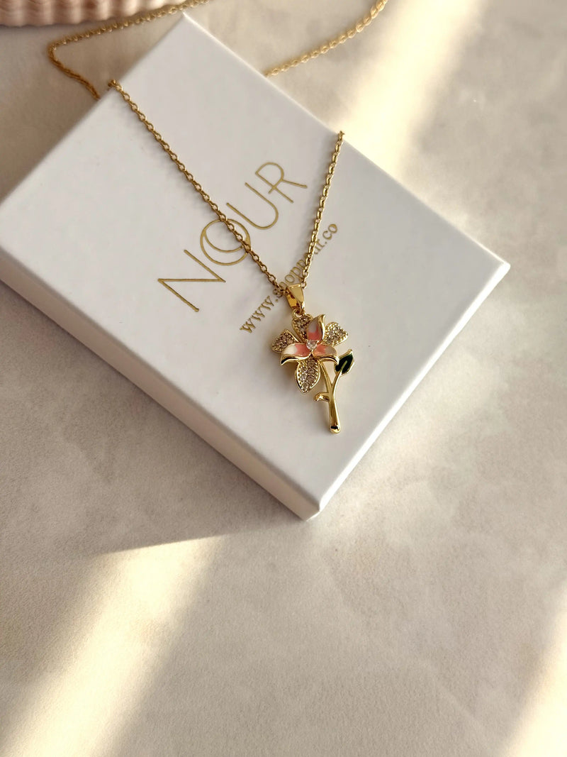 Stone-Set Lilac Necklace