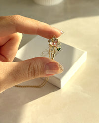Stone-Set Lilac Necklace - thumbnail 3