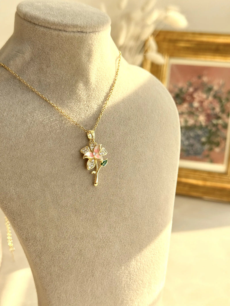 Stone-Set Lilac Necklace