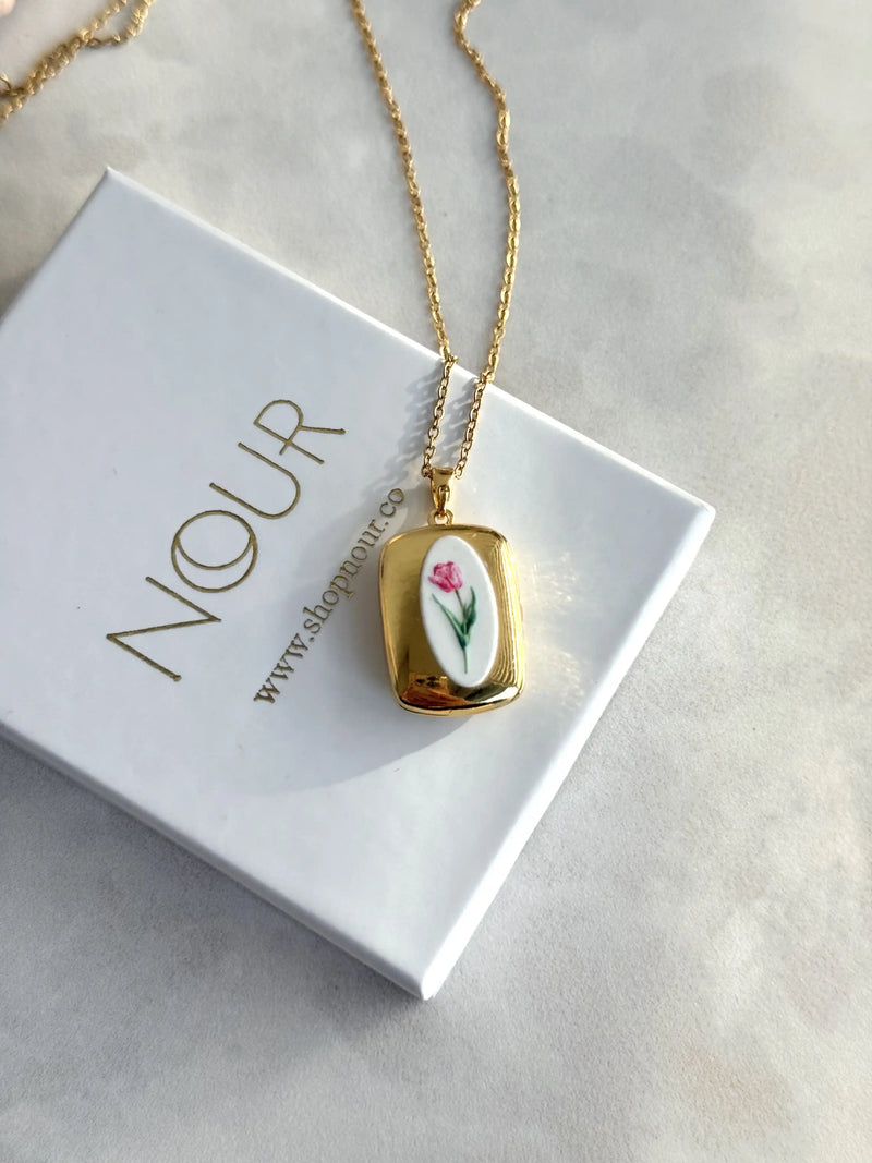 Rectangular Tulip Locket
