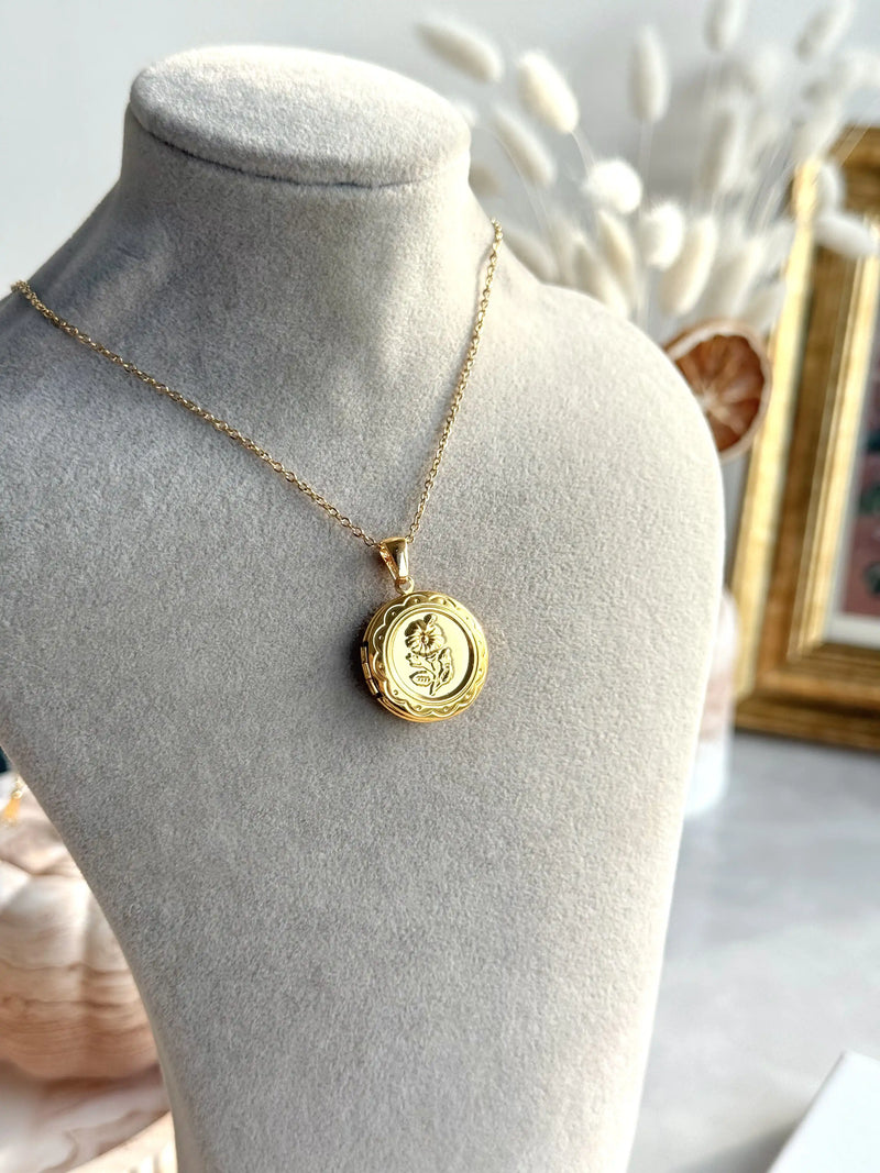 Round Floral Locket