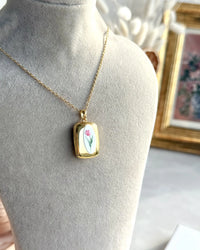 Rectangular Tulip Locket - thumbnail 2