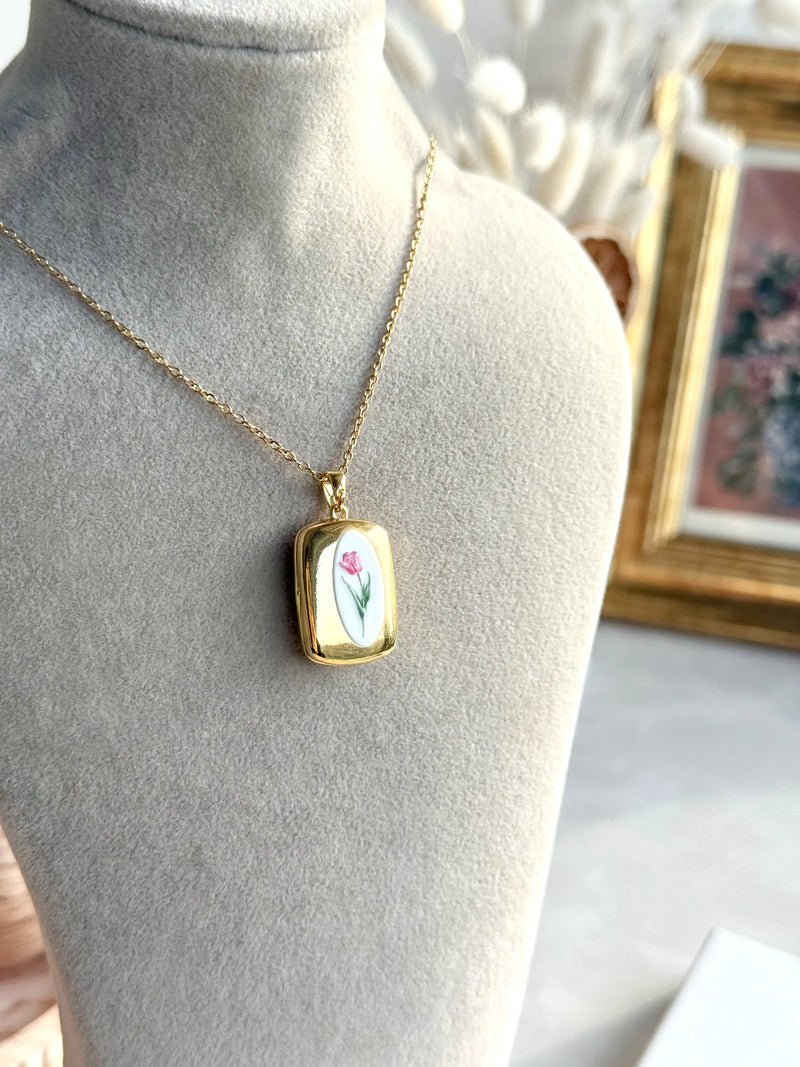 Rectangular Tulip Locket