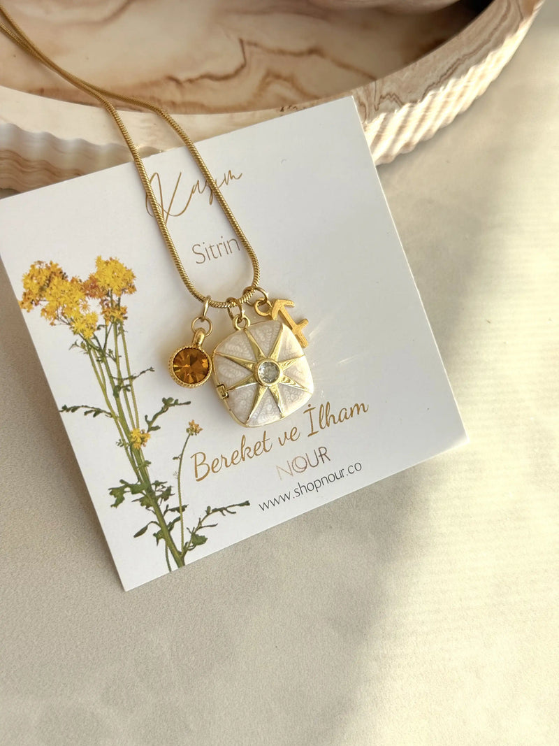 November Sagittarius Birth Month Zodiac Locket