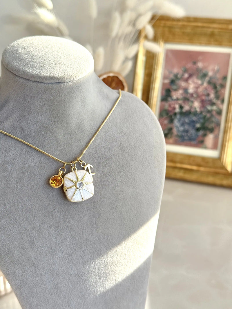 November Sagittarius Birth Month Zodiac Locket