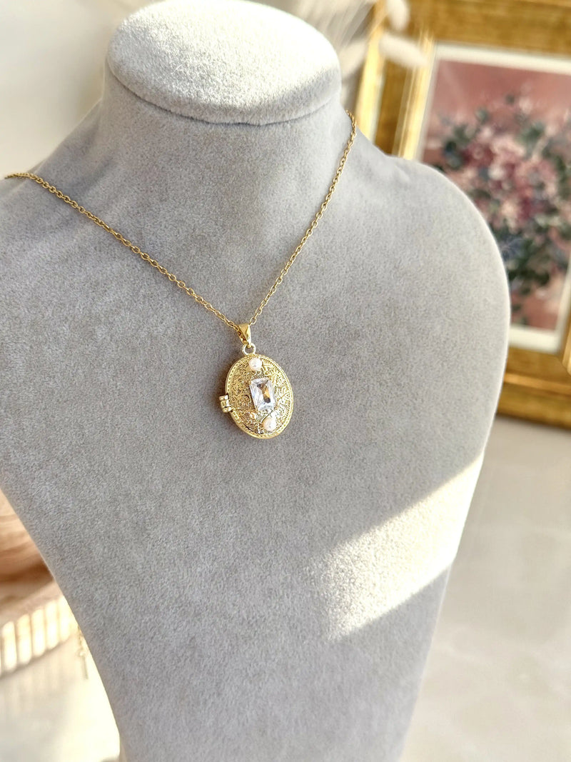 Baguette Stone Locket