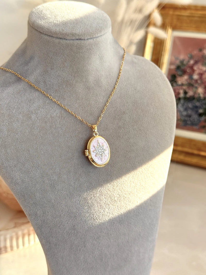 Pink North Star Locket