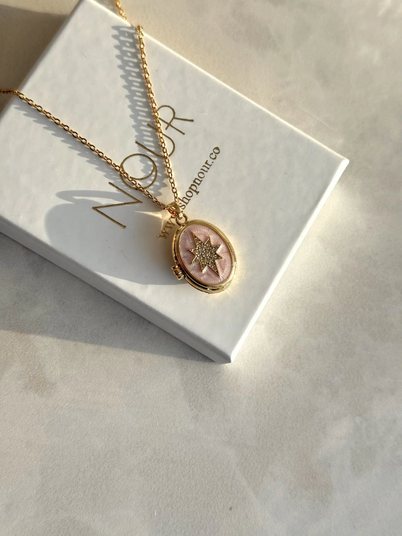 Pink North Star Locket