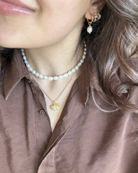 Pearl Necklace and Earring Set - thumbnail 1