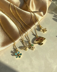 White Flower Branch Necklace - thumbnail 4