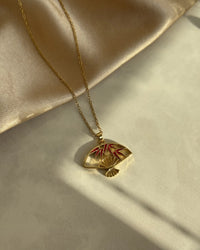 Red Fan Necklace - thumbnail 1