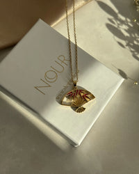 Red Fan Necklace - thumbnail 2