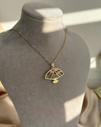 Red Fan Necklace - thumbnail 3