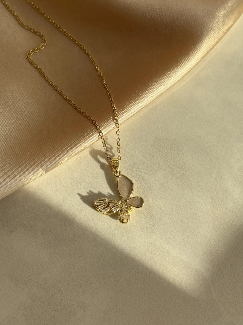 Mother-of-Pearl Butterfly Necklace