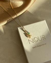 White Flower Branch Necklace - thumbnail 3