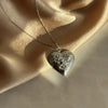 Silver Heart Rose Locket