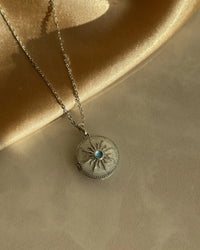 Silver Blue Sun Medallion - thumbnail 2