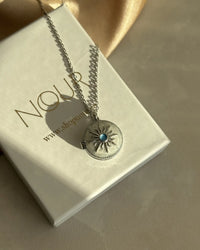 Silver Blue Sun Medallion - thumbnail 1