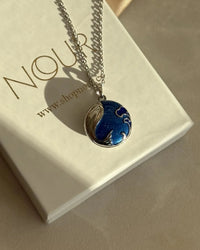 Silver Blue Sea Medallion - thumbnail 1