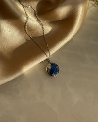 Silver Blue Sea Medallion - thumbnail 2